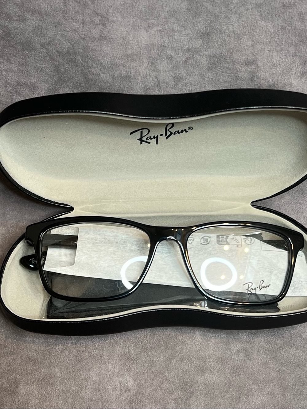 Ray-Ban Men's Black Rectangular Prescription Glasses - Picture 5 of 6
